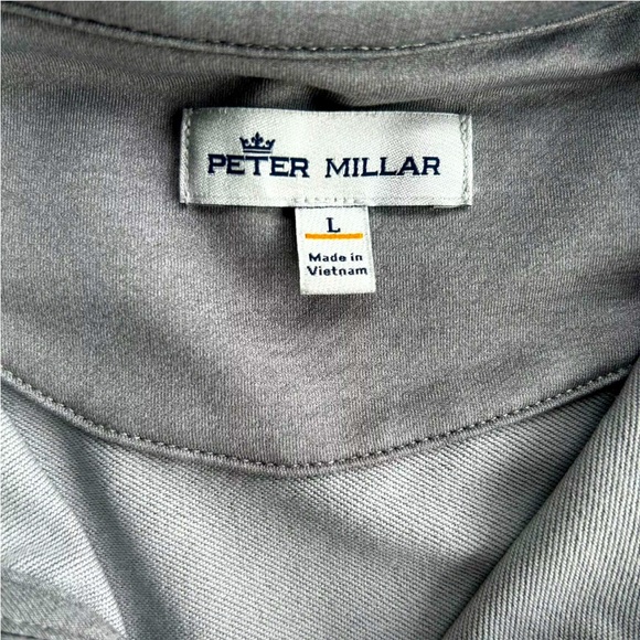 Peter Millar Perth Melange Performance Quarter Zip Mens Size Large Gale Gray - Picture 6 of 14